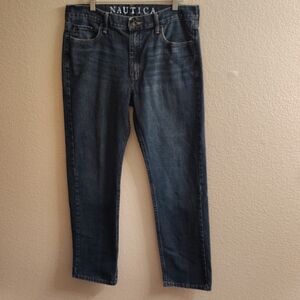 Nautica Men's Dark Blue Straight Jeans B45 X